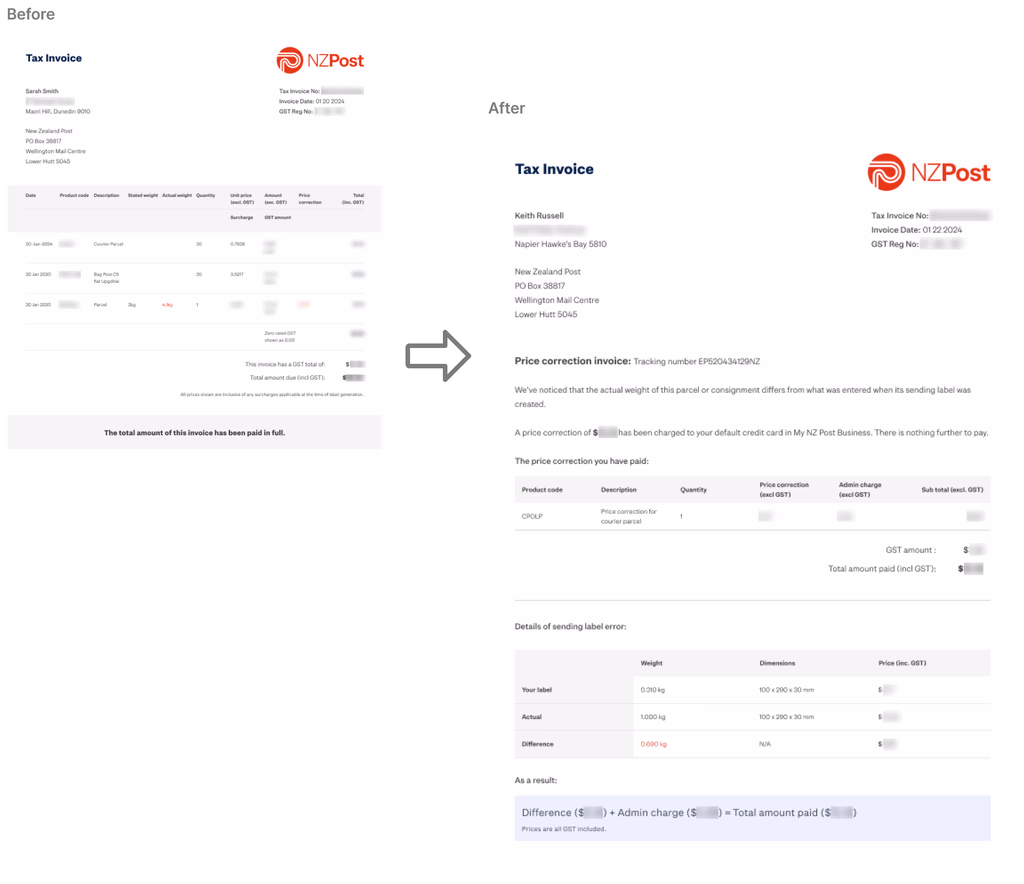 New invoice template design