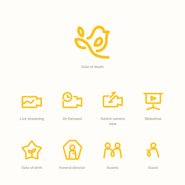 Icon design for funeral
